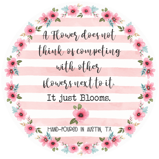 floral soy candle