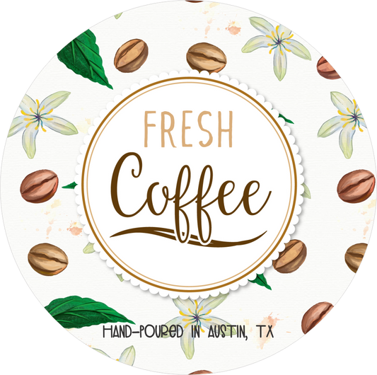 coffee candle, natural soy wax, unique gift
