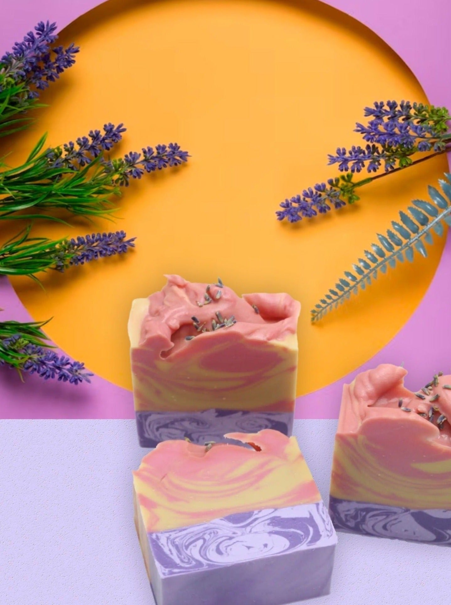 Lavender Apricot Artisan Soap - PinkFlamingoCandle