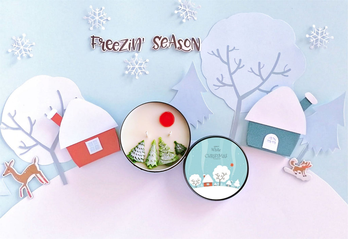 white Christmas candle, gift holidays