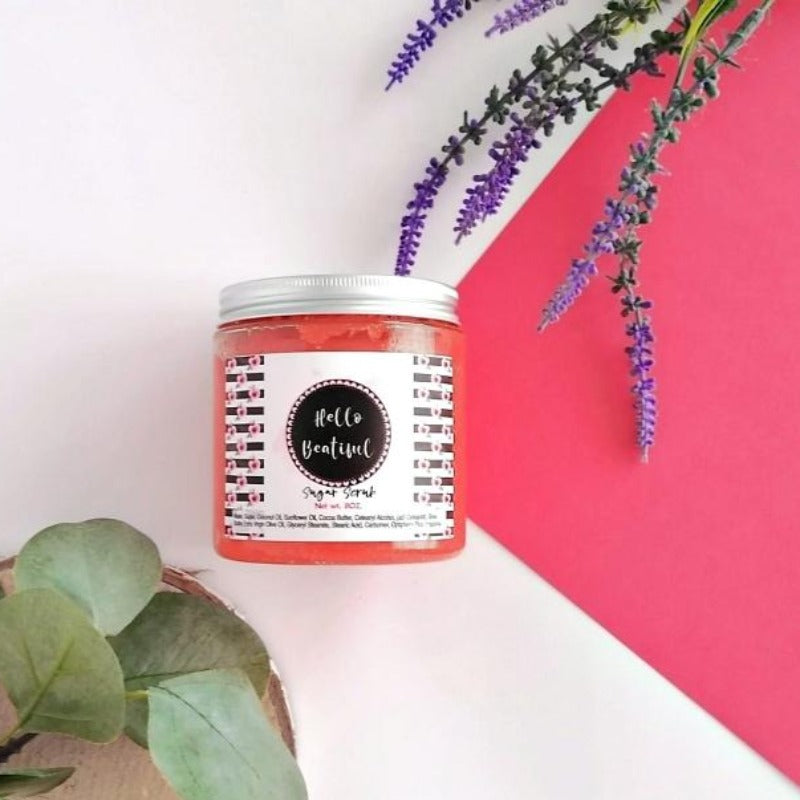 Hello Beautiful Sugar Scrub Gift Box Set 8oz