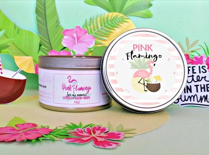 Pink Flamingo Signature Candle 14oz