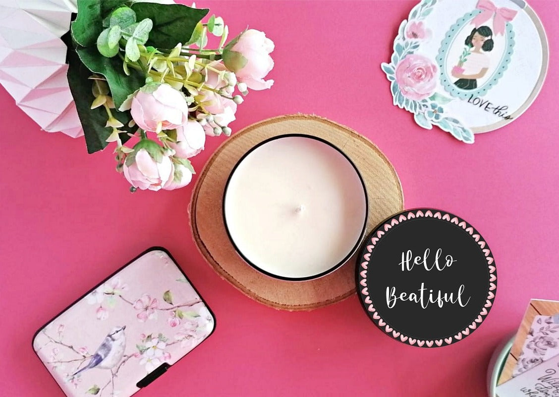 Hello Beautiful Scented Candle | Thank You Gift | Birthday Gift | Best Friend Gift | Appreciation Gift | Personalized Gift | Soy Candle |