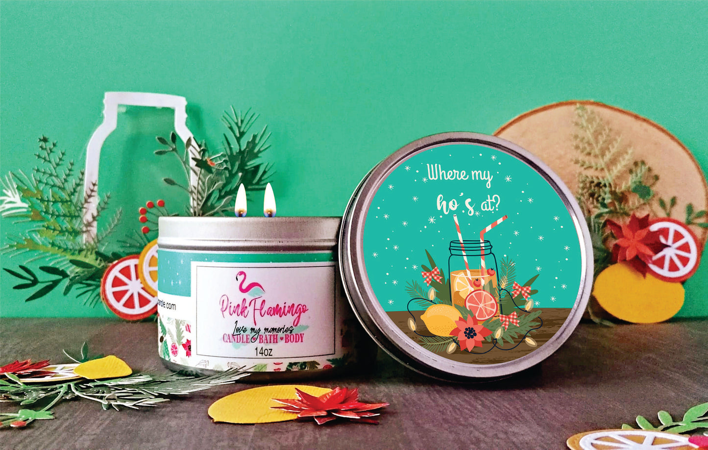 Where My Hos At? | Seasonal & Holiday Candle - PinkFlamingoCandle