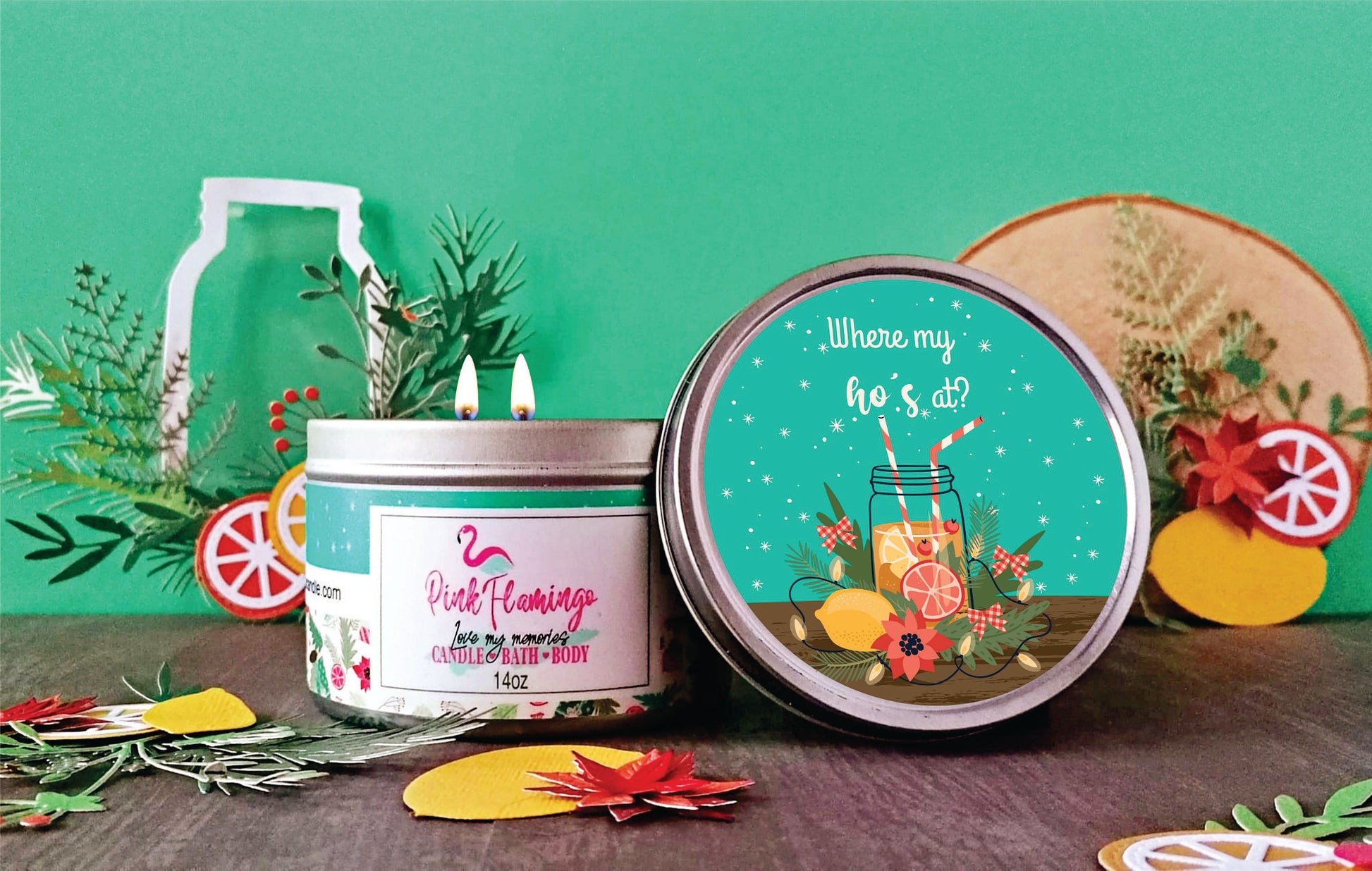 Where My Hos At? | Seasonal & Holiday Candle - PinkFlamingoCandle