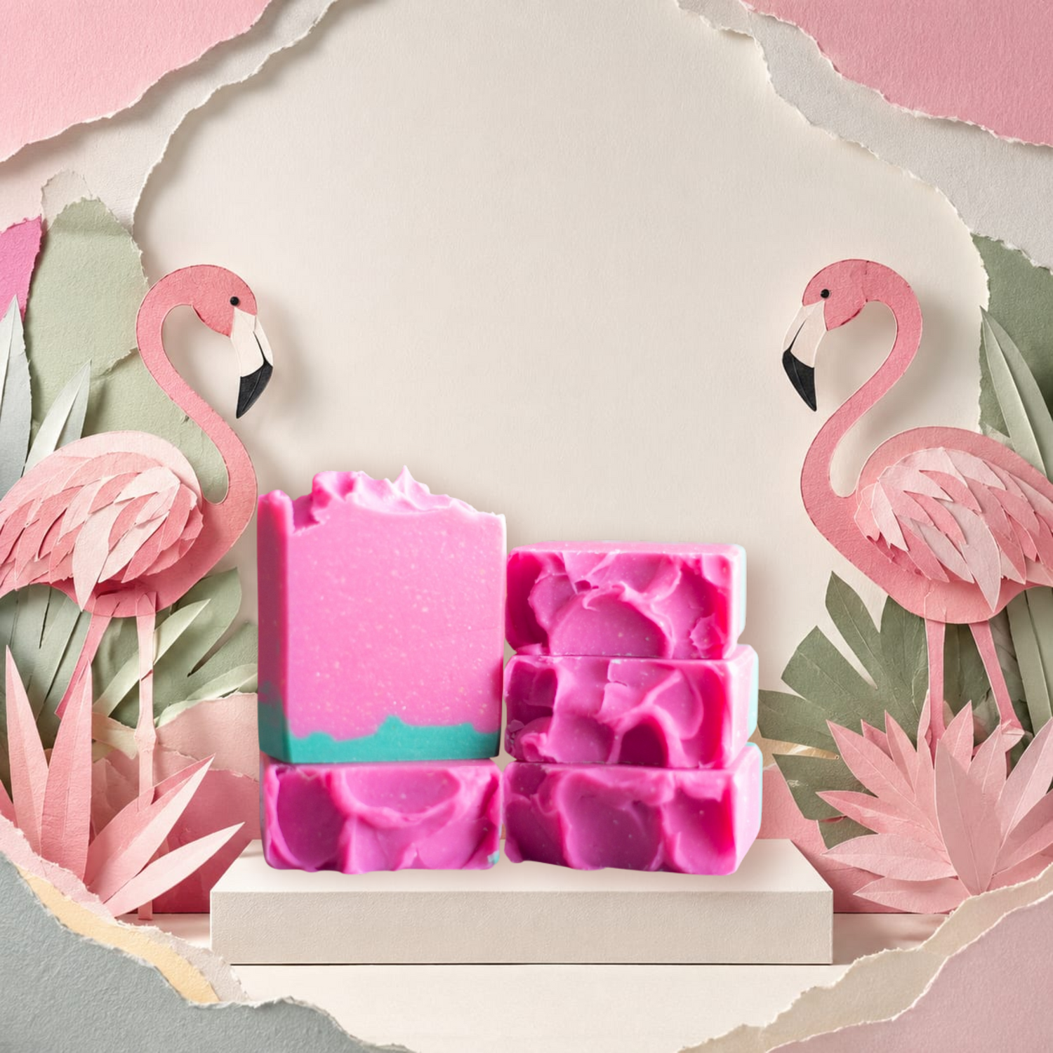 Handcrafted Pink Guava artisan goat milk soap for soft, nourished skin.