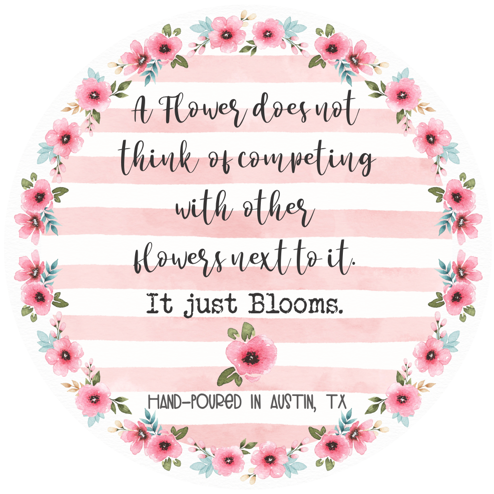 floral soy candle