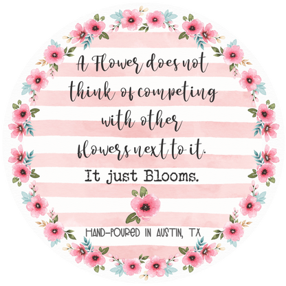 floral soy candle