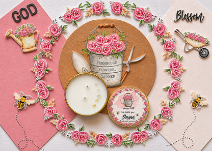 Luxury floral soy candle, gardenia