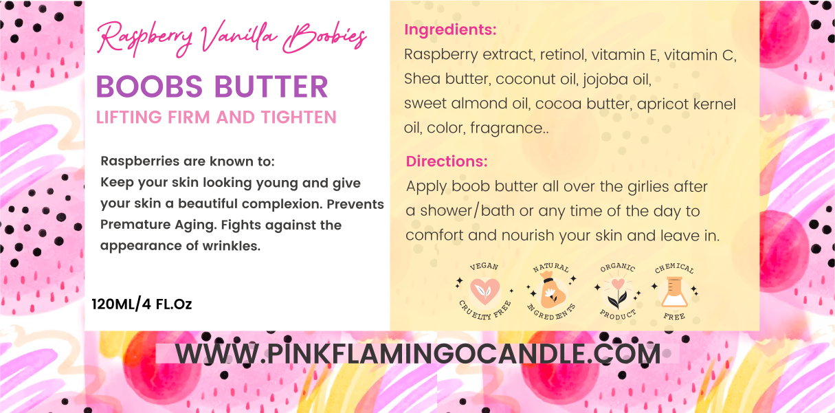 Raspberry Vanilla Boobs Butter