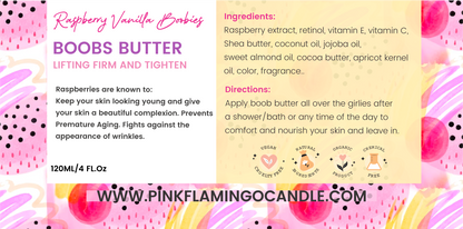 Raspberry Vanilla Boobs Butter