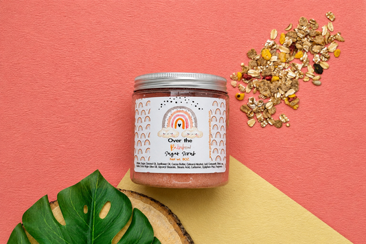 Body scrub, lavender, bergamont, vanilla  organic body scrub, sugar scrub 8oz, exfoliant