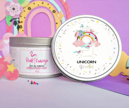 handcrafted sweet candle in elegant tin
