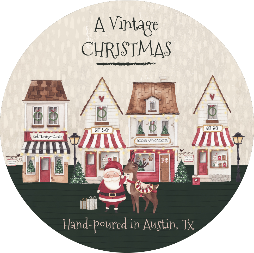 Elegant vintage Christmas candle home decor A Vintage Christmas | Seasonal & Holiday Candle - PinkFlamingoCandle