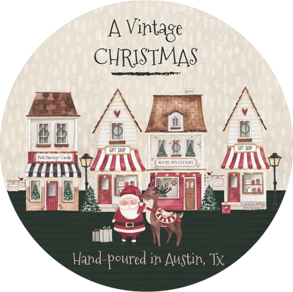 Elegant vintage Christmas candle home decor A Vintage Christmas | Seasonal & Holiday Candle - PinkFlamingoCandle