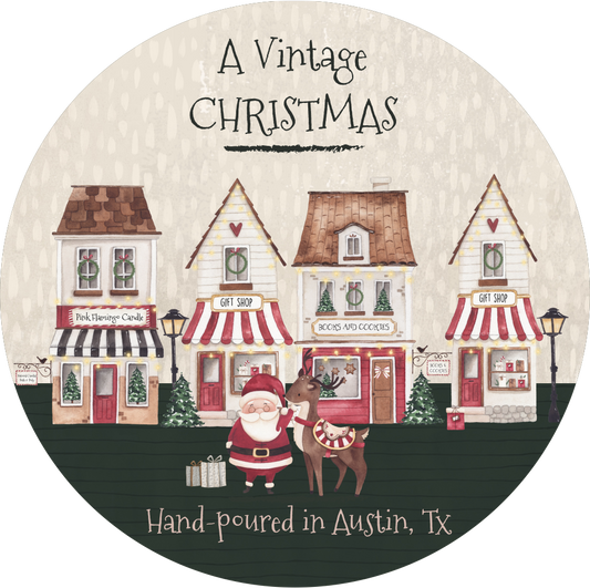 Elegant vintage Christmas candle home decor A Vintage Christmas | Seasonal & Holiday Candle - PinkFlamingoCandle