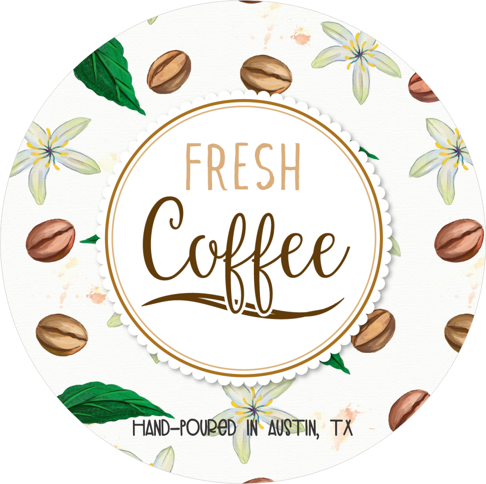 coffee candle, natural soy wax, unique gift