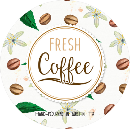 coffee candle, natural soy wax, unique gift