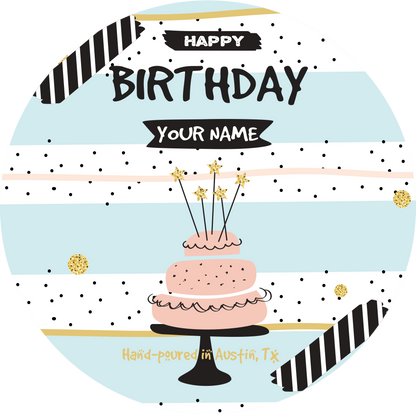 Happy B-day! Custom Candle | Happy Candle - PinkFlamingoCandle