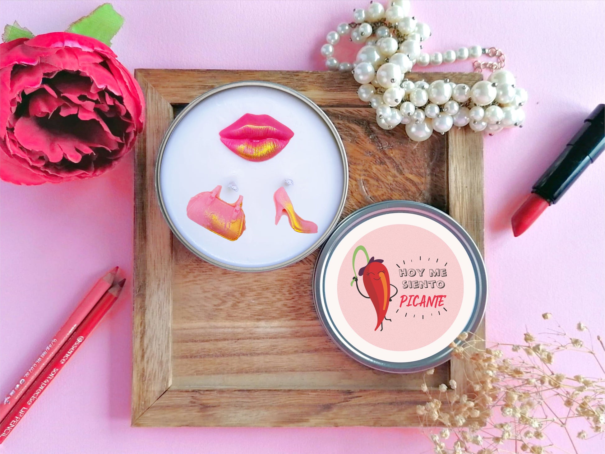 Hoy me siento Picante Candle- Happy Candle Collection - 14oz Non-toxic candles.
Soy candles, unique candles