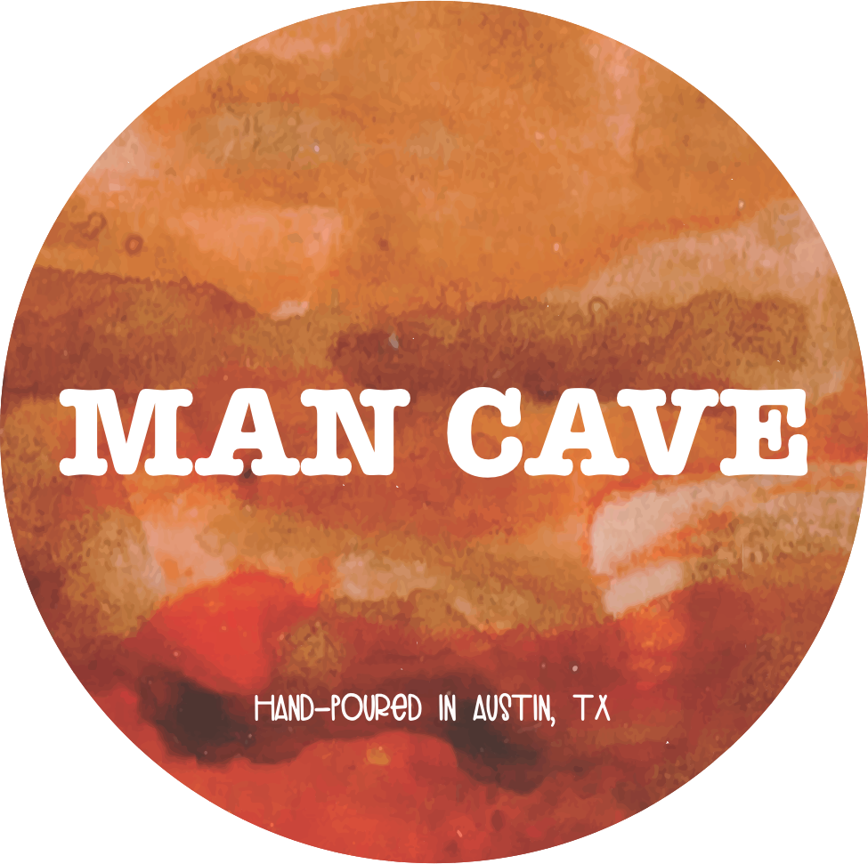 luxury man cave soy candle smoky masculine fragrance