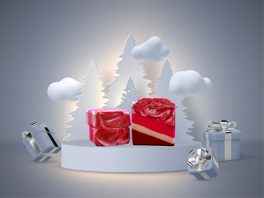 North Pole Fluff Artisan Soap.NEW!!! - PinkFlamingoCandle