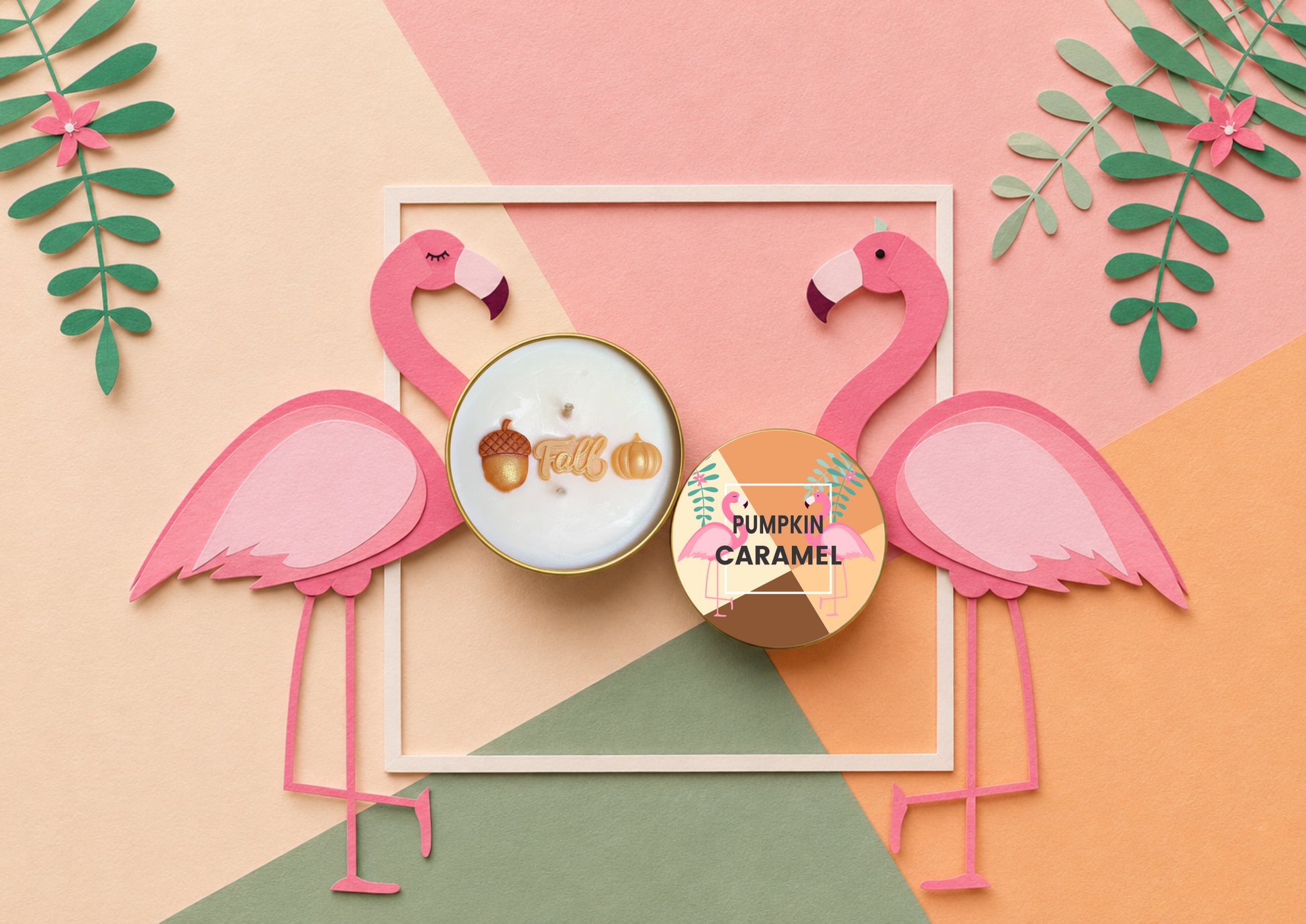 luxury pumpkin caramel soy candle cozy autumn aesthetic
pumpkin caramel bakery candle warm fall home decor
pumpkin caramel seasonal candle pink flamingo cozy branding