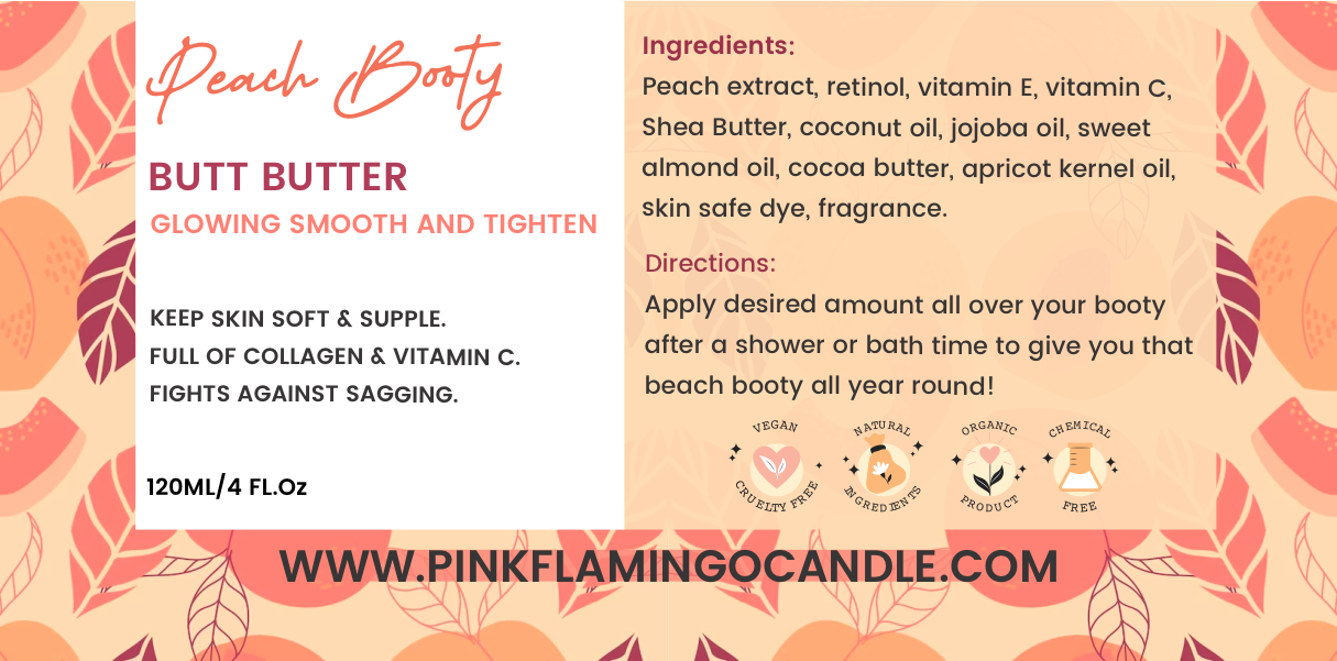 Peach Booty Butter - PinkFlamingoCandle
