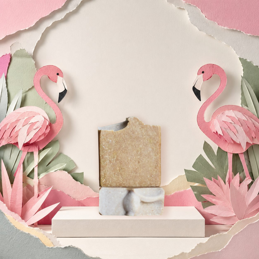 Handcrafted TURMERIC & HONEYgoat milk soap made with nourishing goat milk by Pink Flamingo Candle.