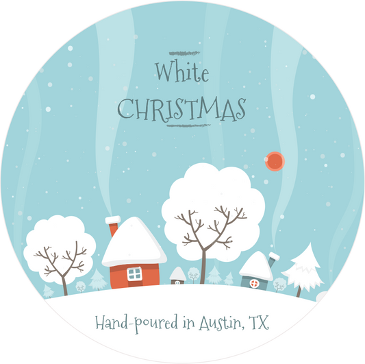 white Christmas candle, gift holidays, luxury gift candle
