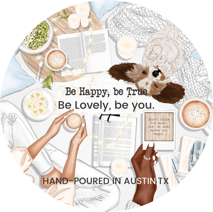 luxury soy candle inspirational quote aesthetic candle