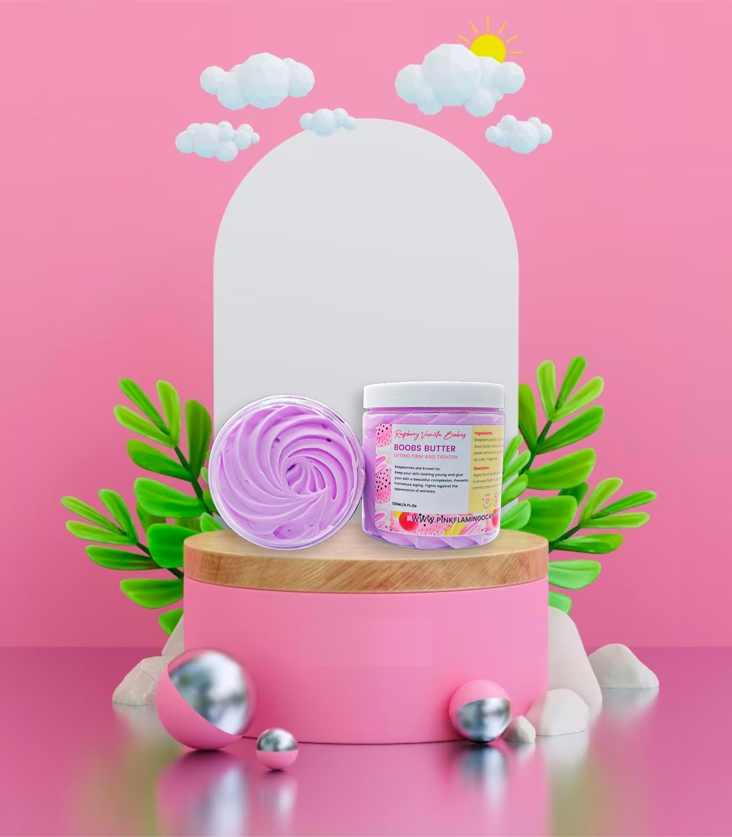 Raspberry Vanilla Boobs Butter