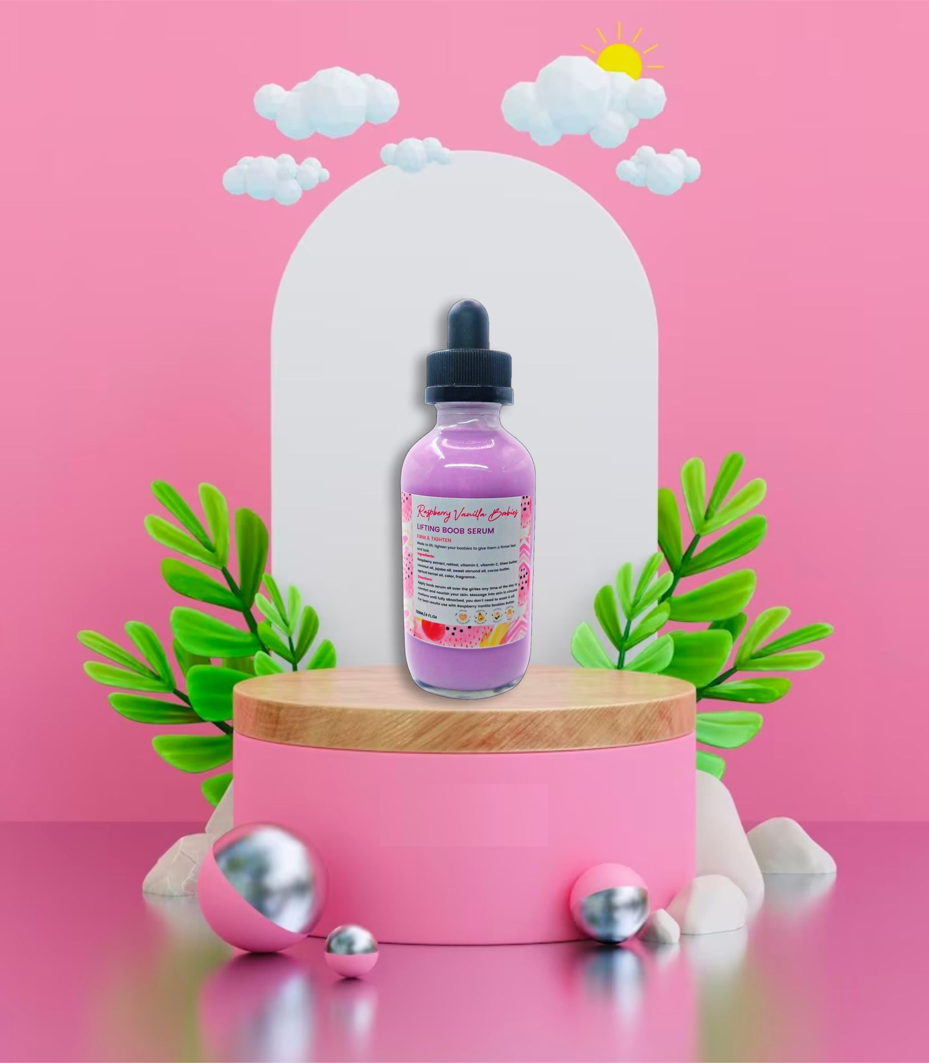 Raspberry Vanilla Boobies Serum - PinkFlamingoCandle