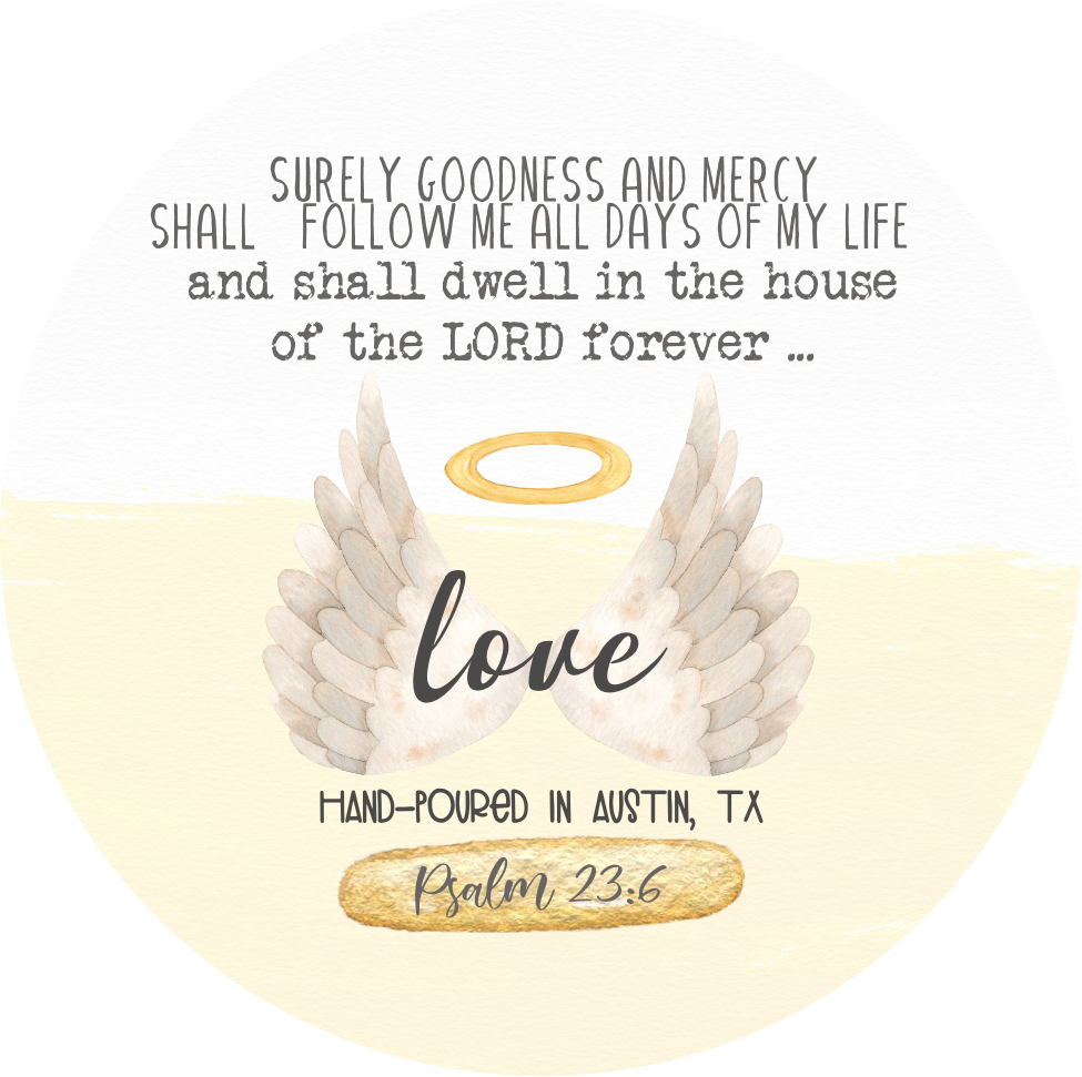 Bible verse soy candle, lavender
