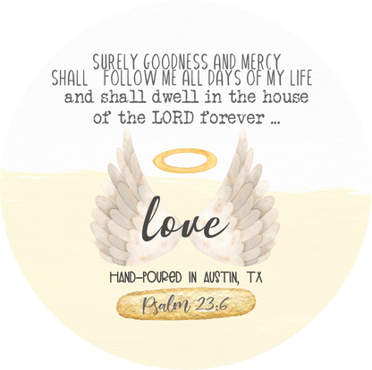 Bible verse soy candle, lavender
