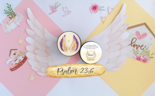 luxury soy candle featuring Psalm 23:6 Bible verse