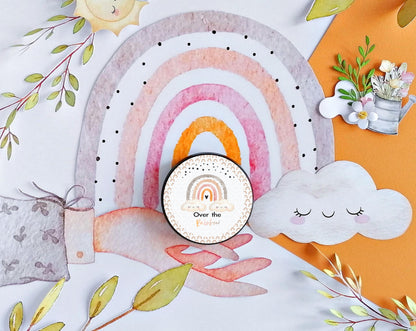 dreamy rainbow luxury candle aesthetic decor