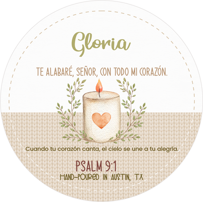 Psalm 9 Faith Candle | Luxury Christian Soy Candle