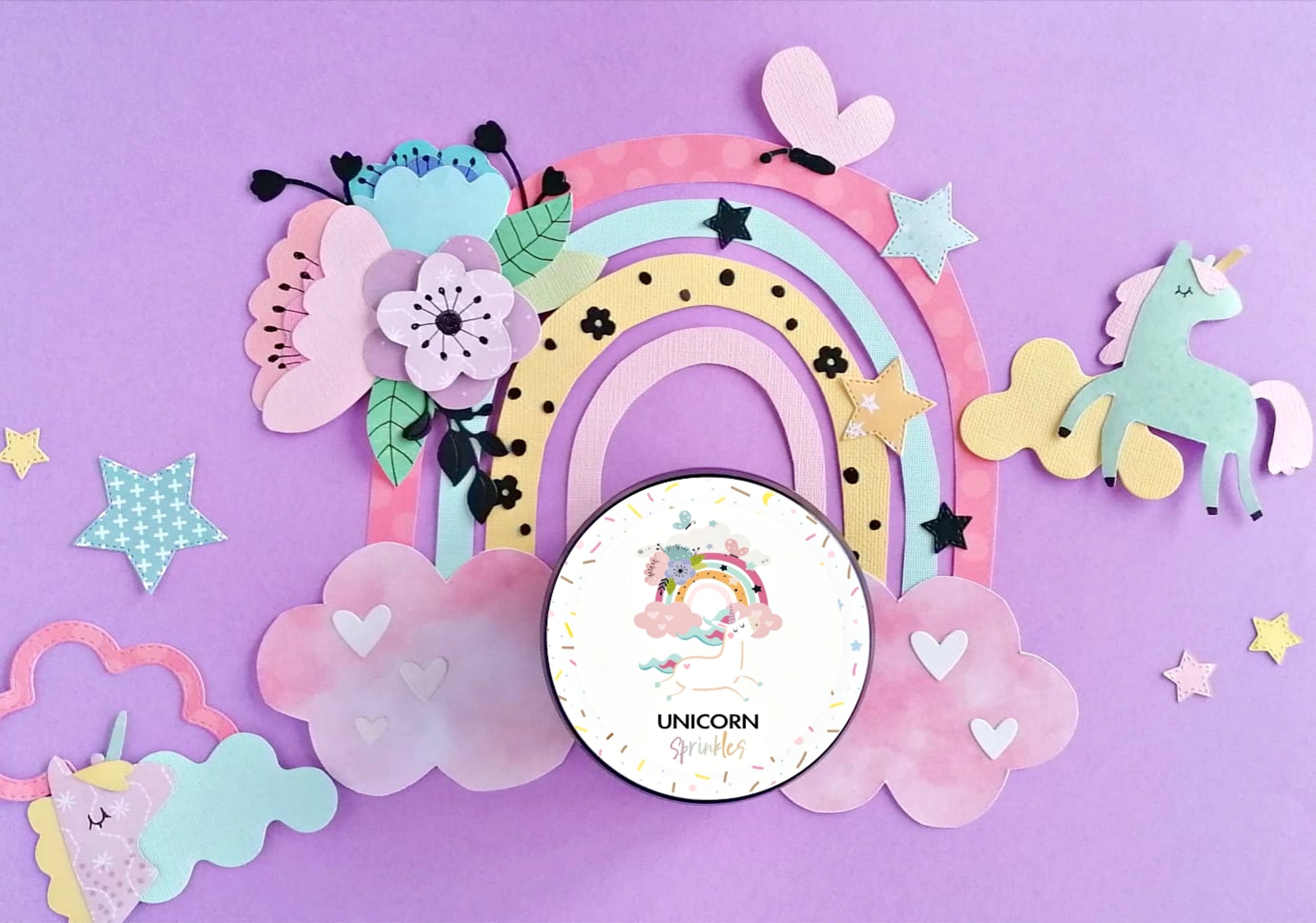 colorful sprinkles soy candle aesthetic decor