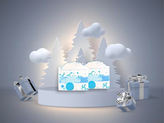 White christmas Artisan Soap - PinkFlamingoCandle