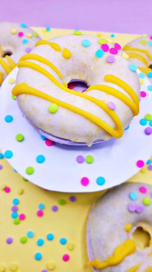 Blackberry Lavender Donut Luxury Bath Bomb |Dessert Collection - PinkFlamingoCandle