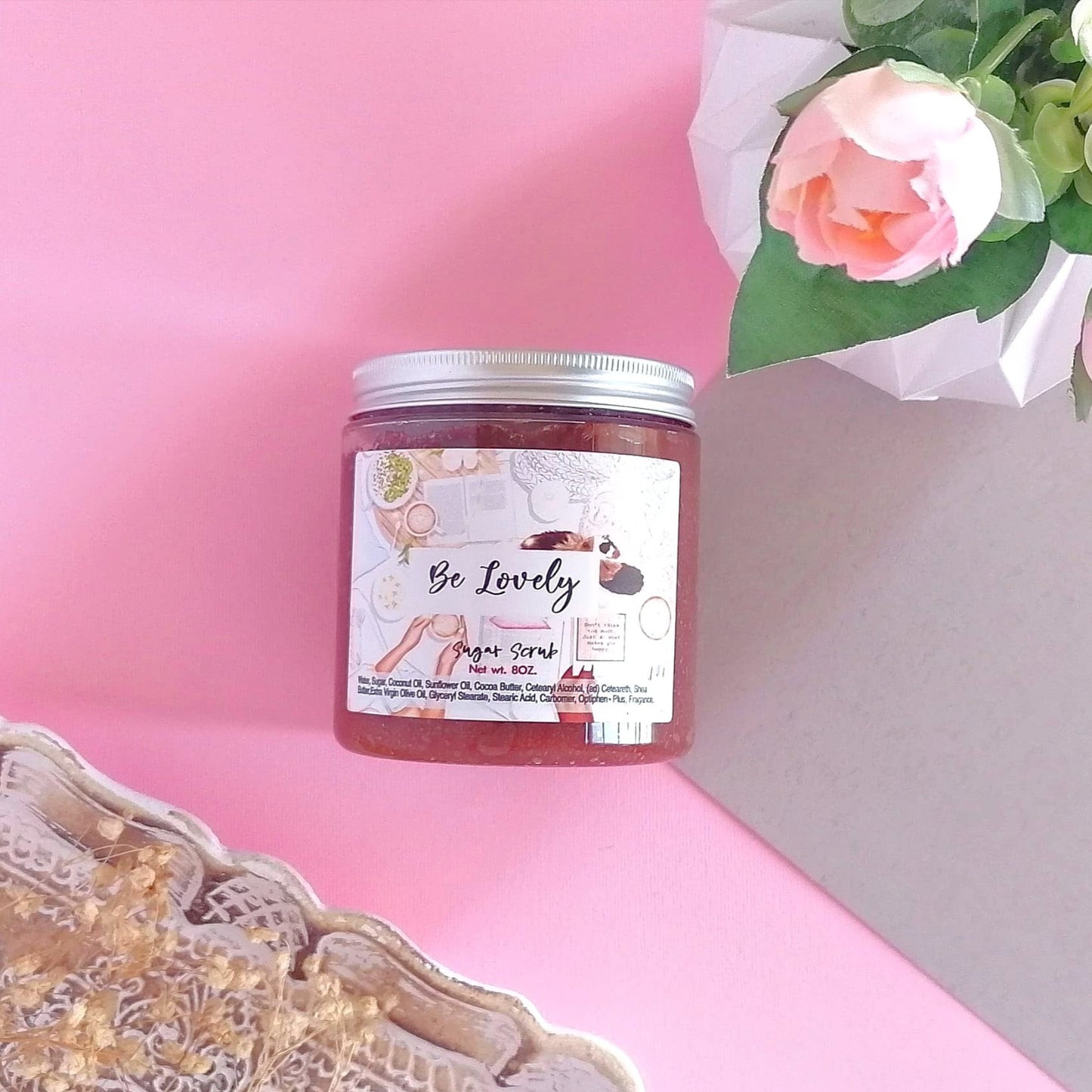 Be Lovely Sugar Scrub Gift Box Set 8oz