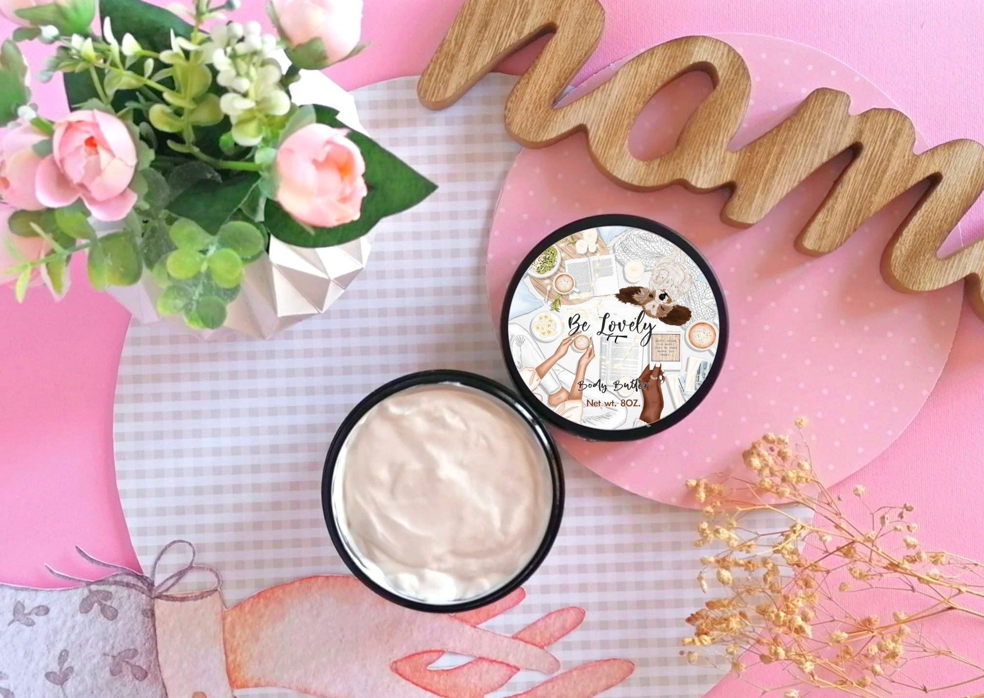 Hello Beautiful Body Butter 8oz, Moisturizing Butter,Hydrating Body Butter, cocoa butter lotion, shea butter lotion, shea butter cream , best body butter, shea body butter – PinkFlamingoCandle