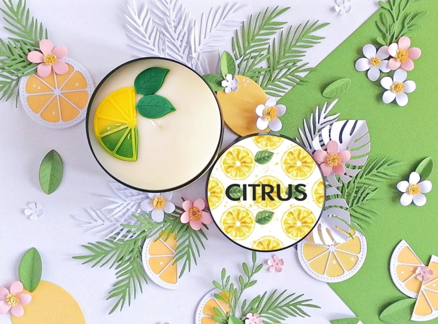 luxury citrus soy candle fresh home fragrance