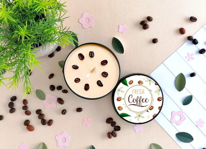 luxury fresh coffee soy candle cozy cafe home fragrance