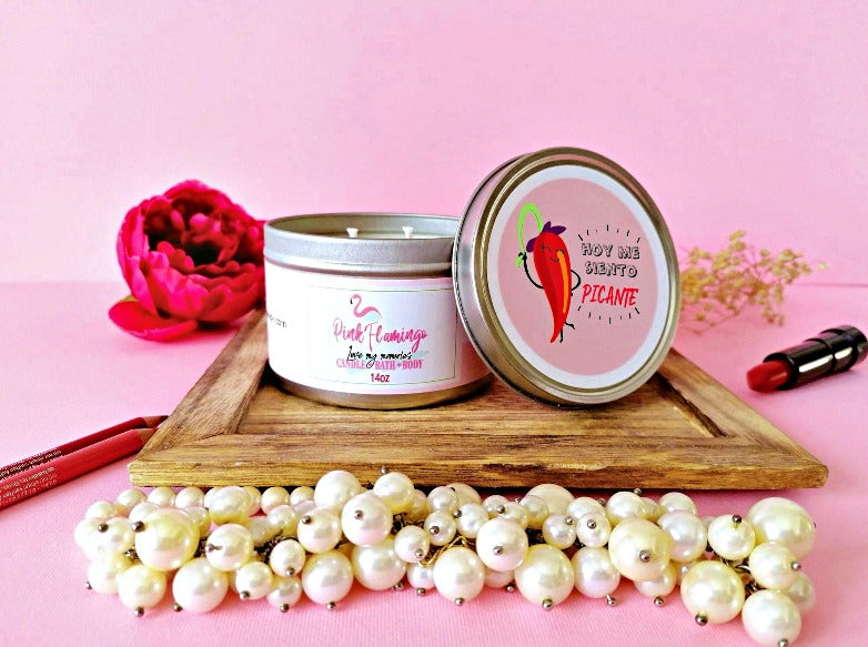 Hoy me siento Premium Handmade CandlesPicante Candle- Happy Candle Collection - 14oz