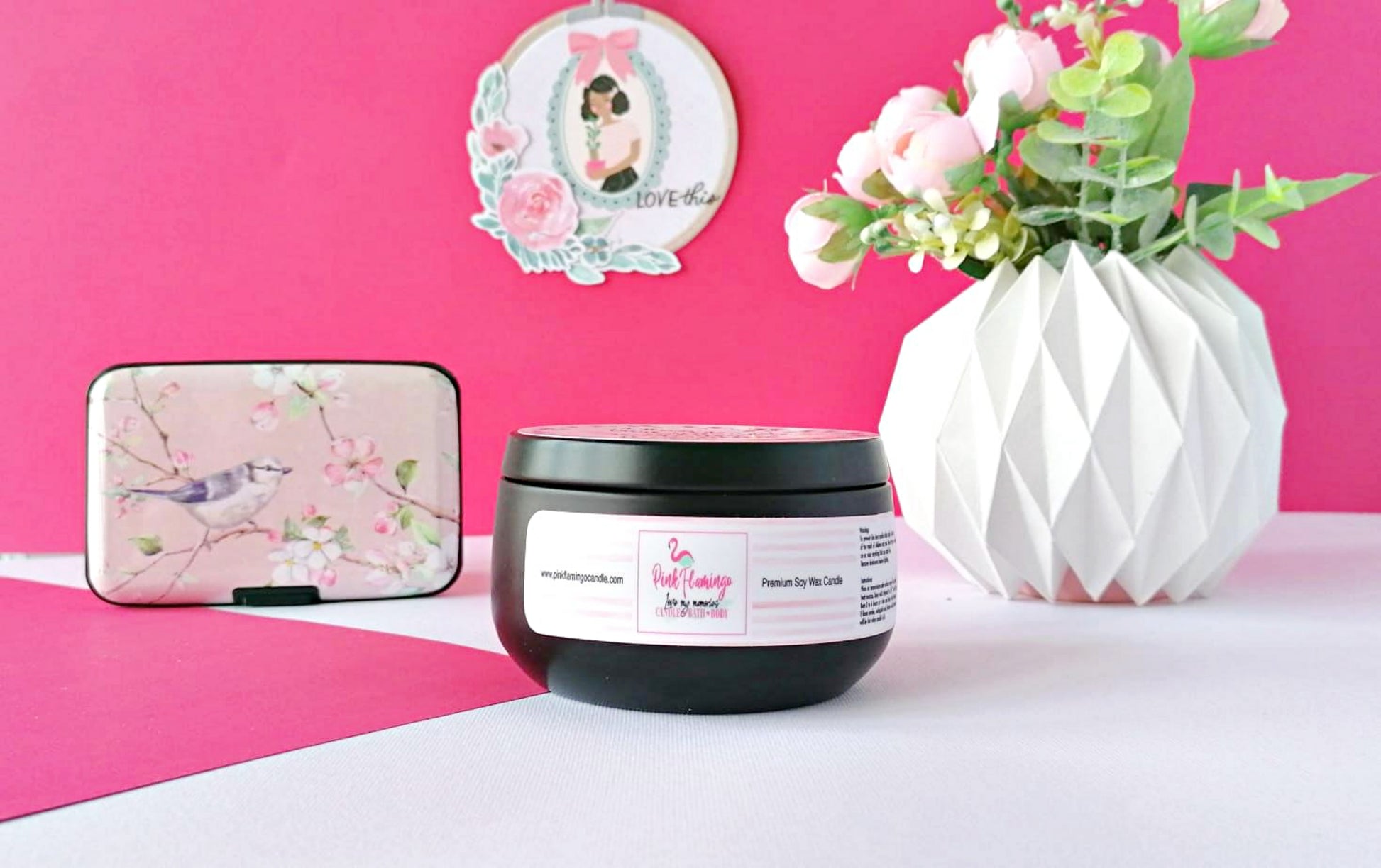 Floral Soy candle • Wisteria Scented Soy candle • "Just Blooms" • Inspirational Gift • Good vibes