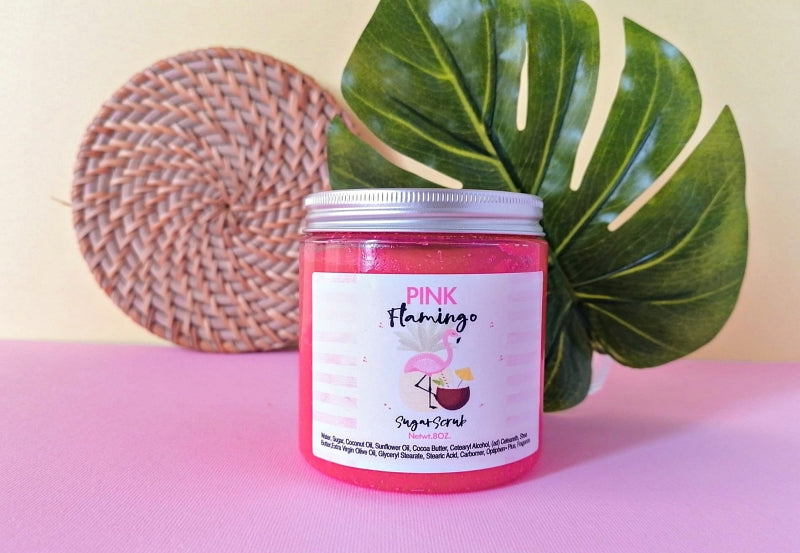 Pink Flamingo 🦩  | Coconut Oil Sugar Scrub 8oz - PinkFlamingoCandle
