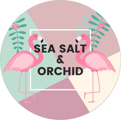 coastal luxury candle with orchid fragrance