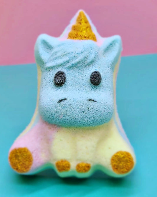 Unicorn Rainbow Bath Bomb | Luxury Bath Bomb + Earrings | Gift Package